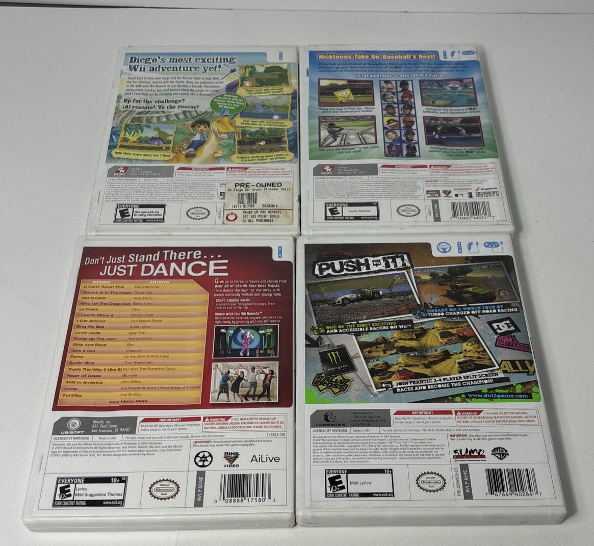 Nitendo Wii Console With Games And Accessories Game Lot