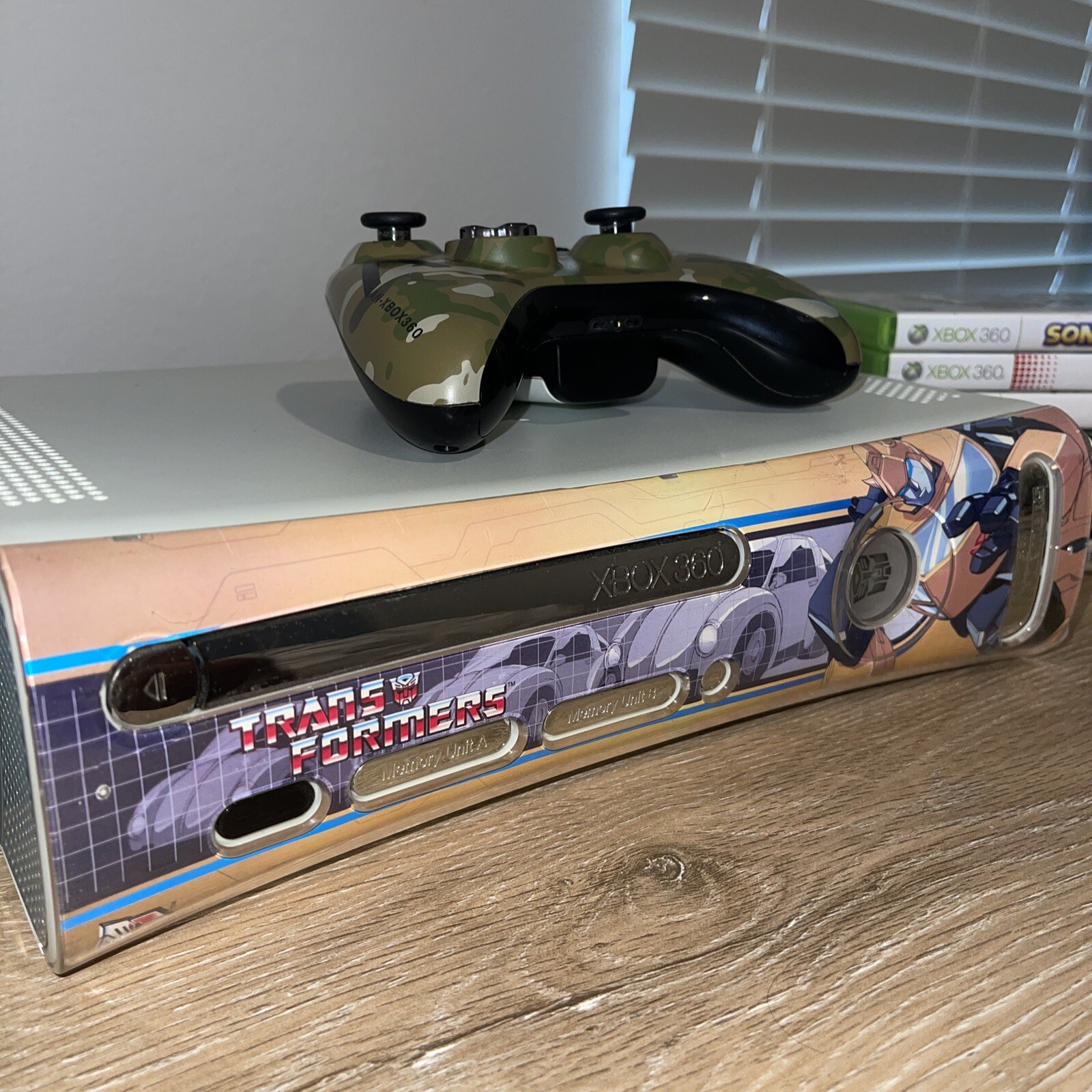 Xbox 360 Transformer Edition System Bundle 60GB White Console And Games