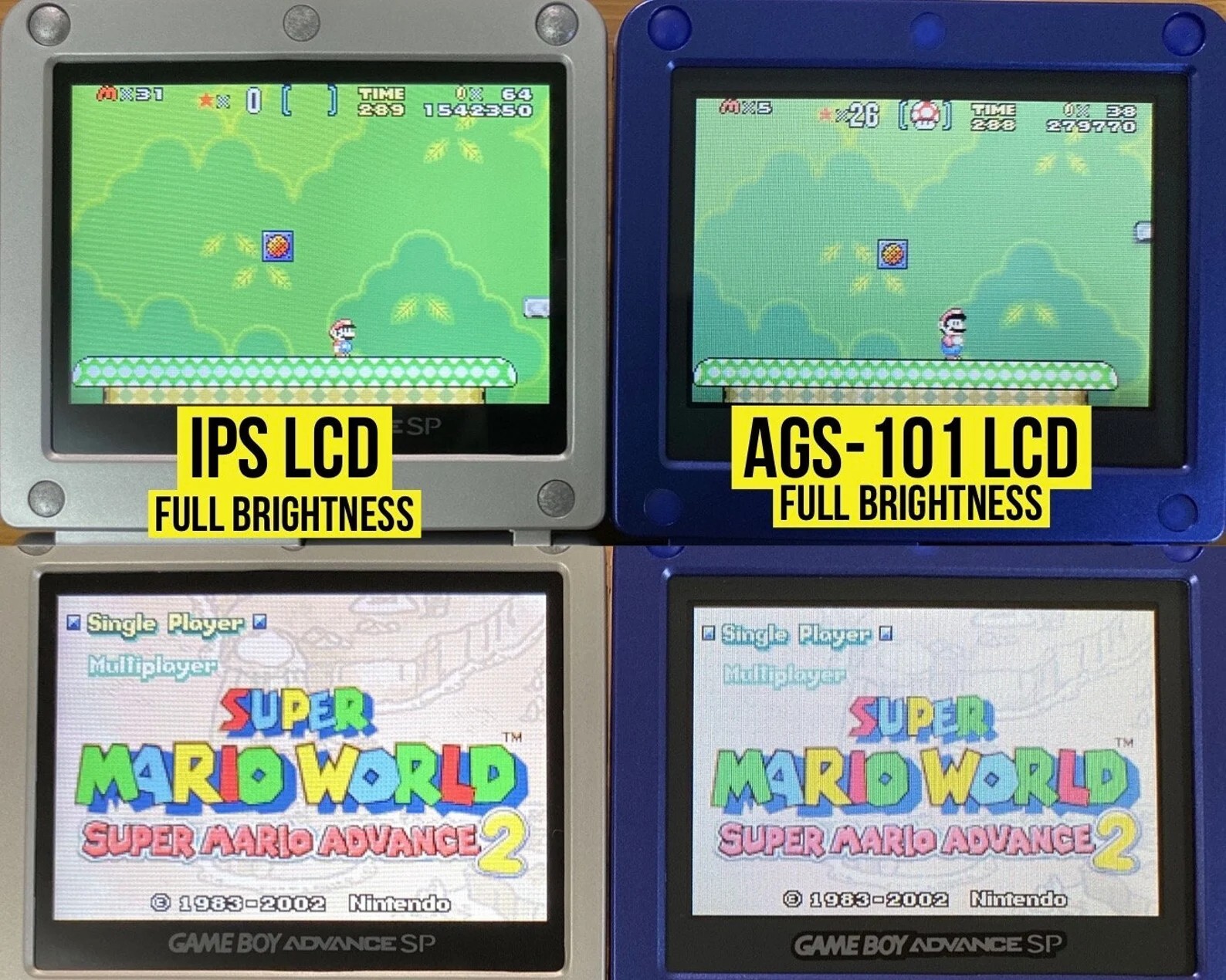 Nintendo Game Boy Advance SP System GBA SP IPS LCD Backlight Pokemon PIKACHU