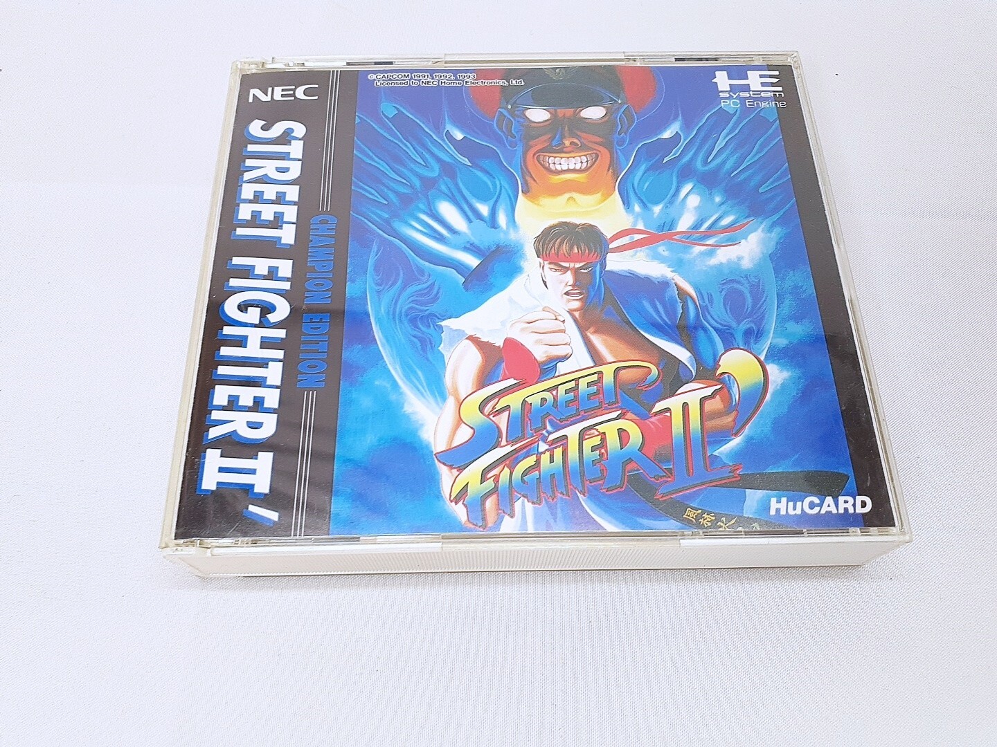 PC Engine CORE GRAFX console 3button + Street Fighter II” Case NTSC-J Tested