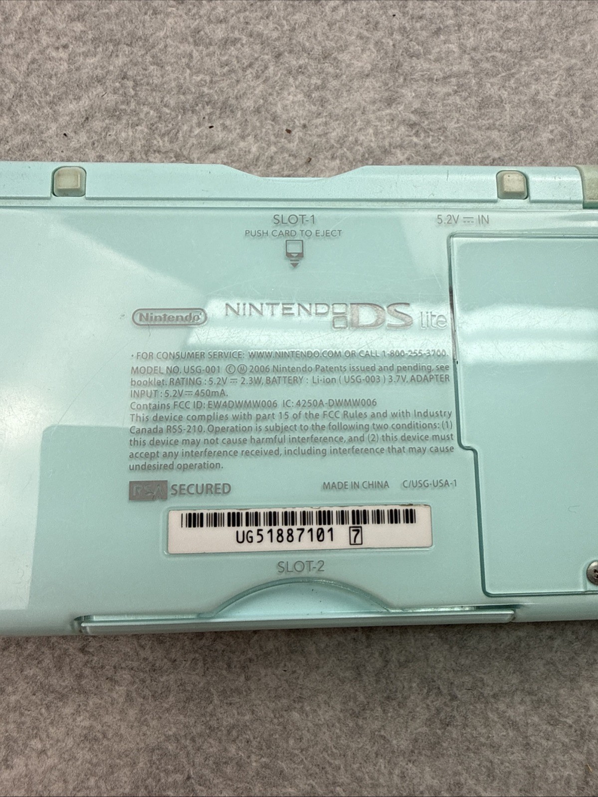 Nintendo DS Lite Console with Charger – Ice Blue