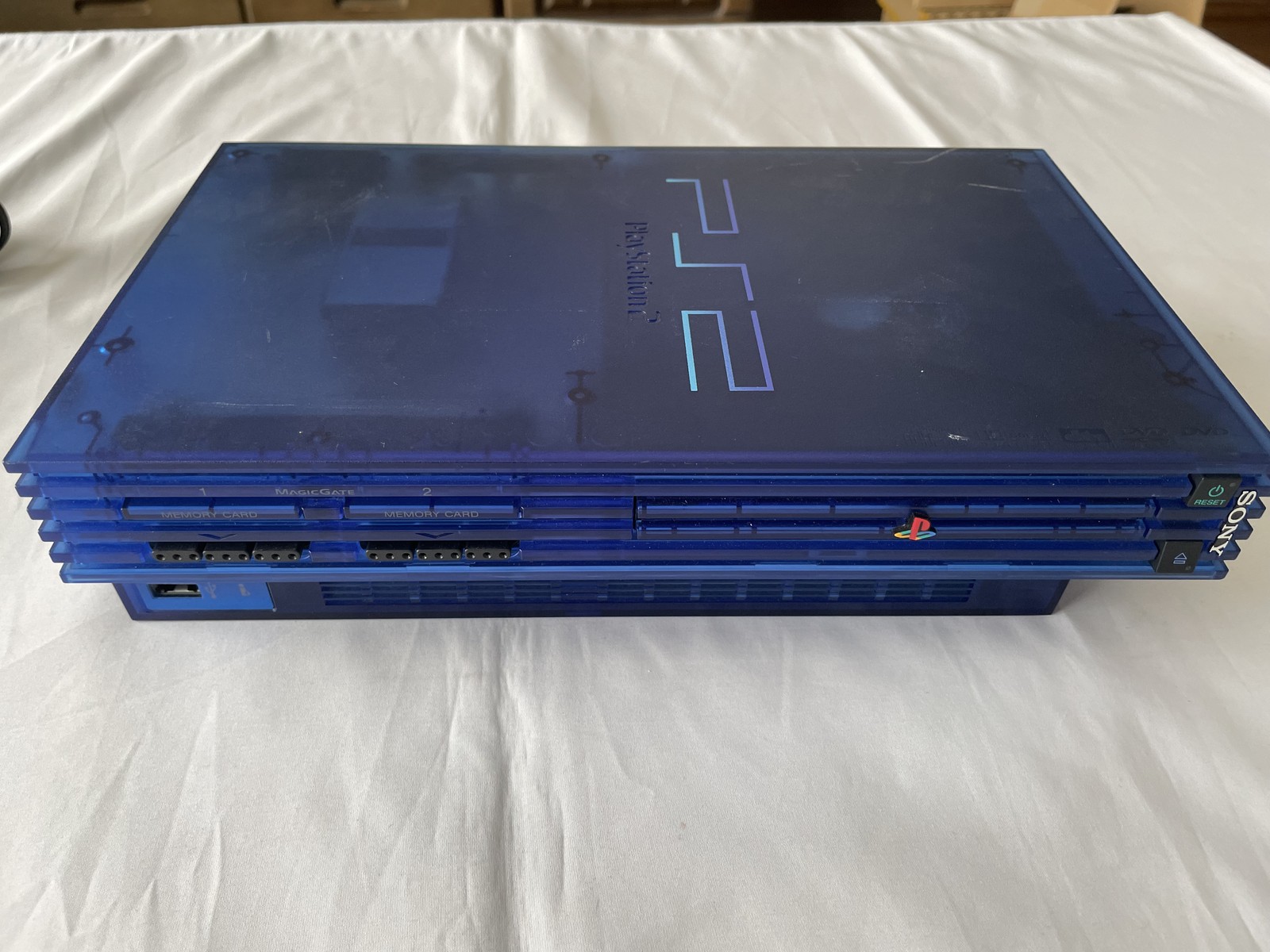 SONY PS2 PlayStation2 SCPH-37000 Ocean Blue Console Controller Tested #126 z#123