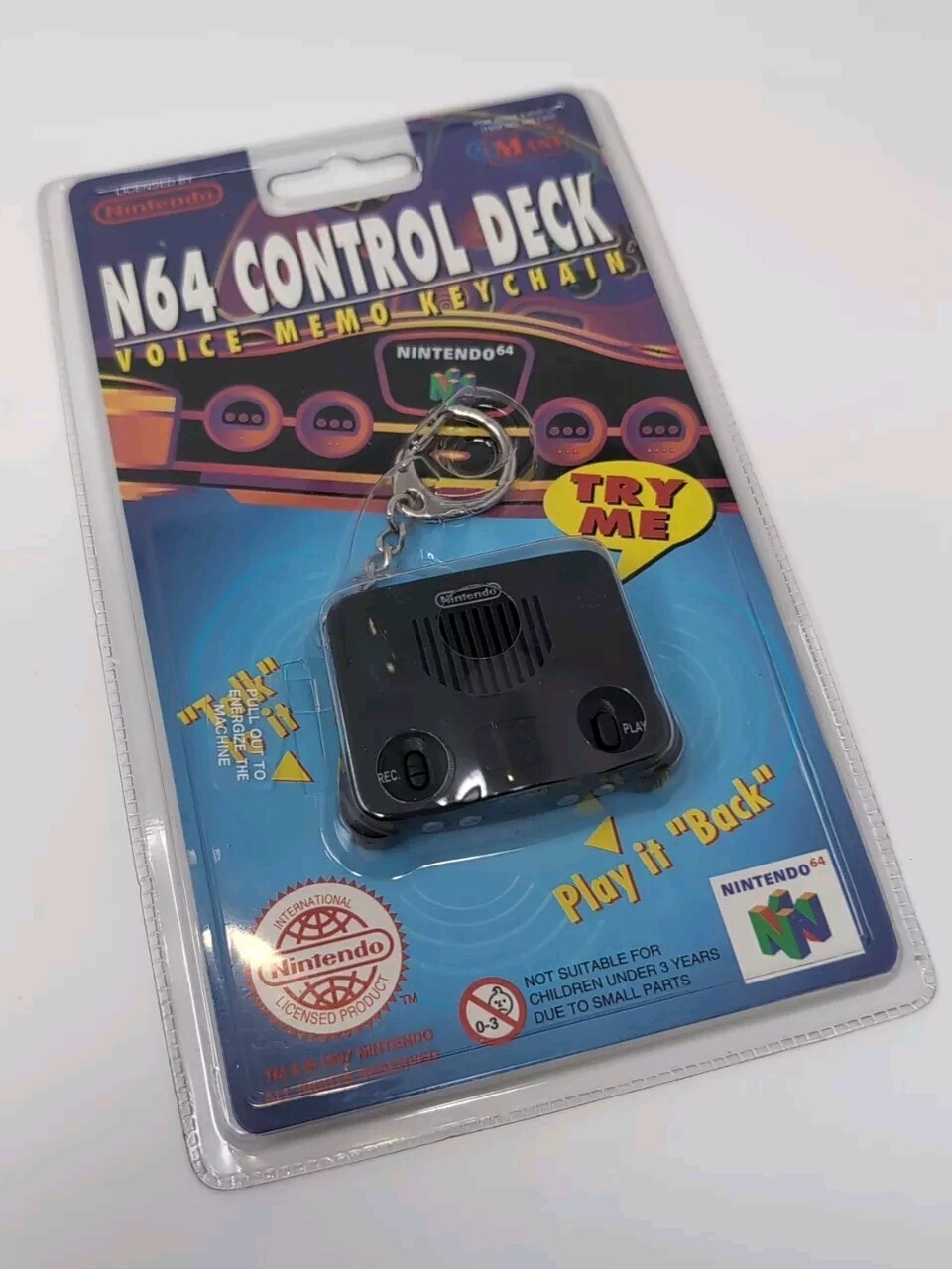 New Sealed Original Nintendo N64: Control Deck Voice memo Keychains 1997