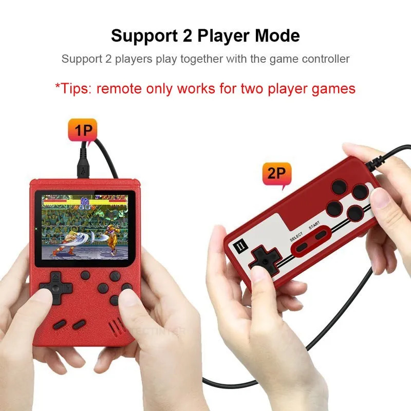 2.4 Inch Retro Handheld Game Console Built in 500 Games Portable Mini Player Kid