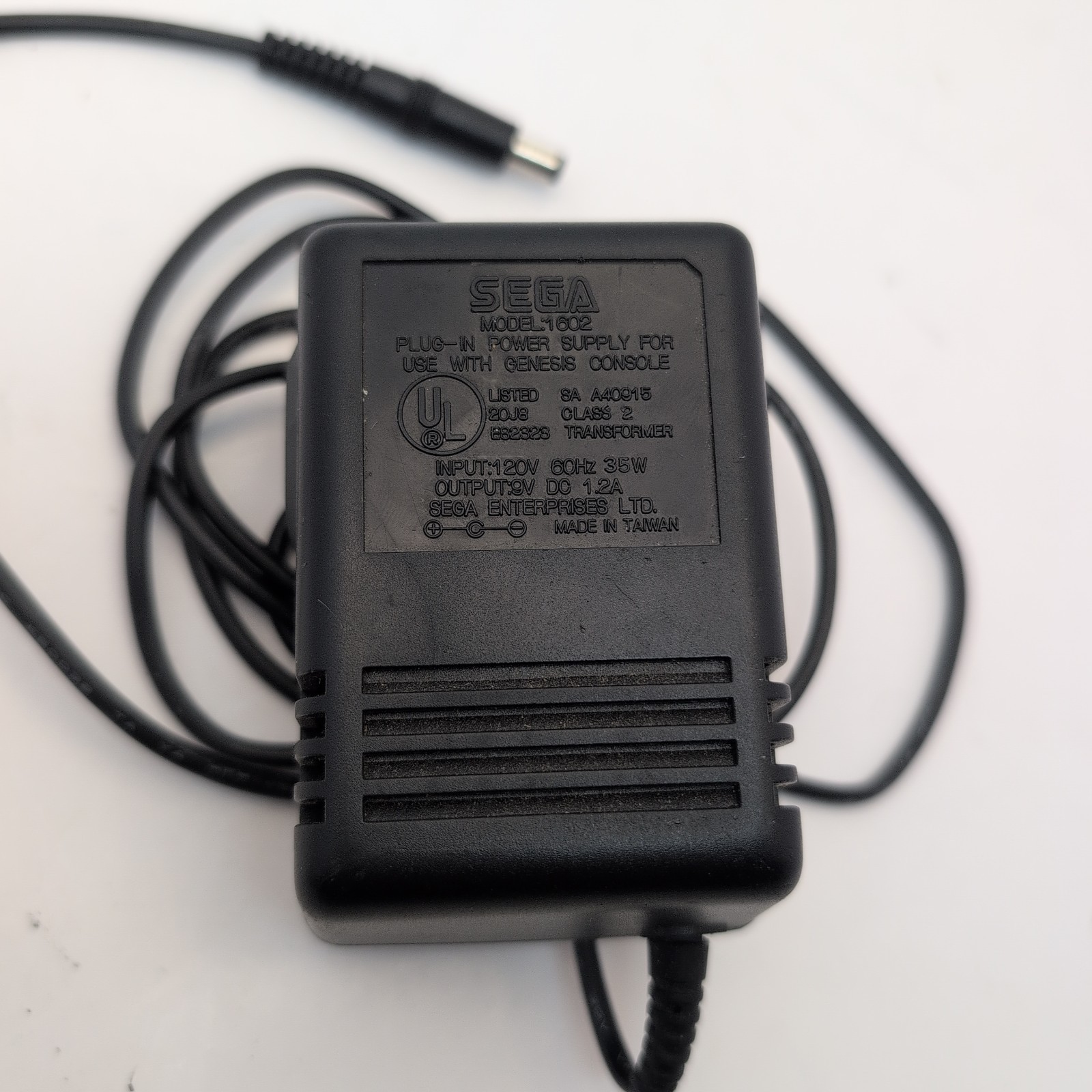 Sega Genesis Model 1 & Master System OEM Power Supply Unit Adapter 1602-1 TESTED
