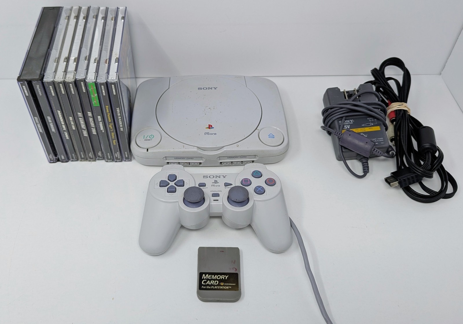 Sony PSOne PlayStation 1 PS1 Console Bundle w/ 8 Games – Tomb Raider III & More!