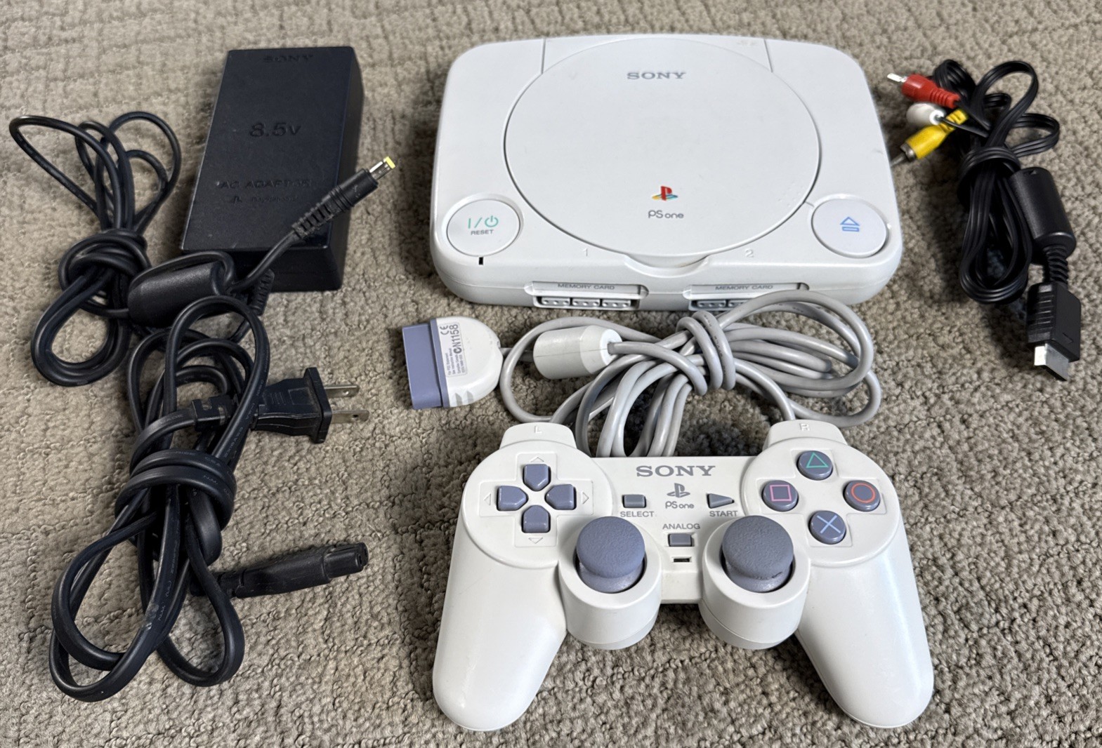 Sony PlayStation 1 PS1 Classic Console SCPH-101 w Controller Complete Tested