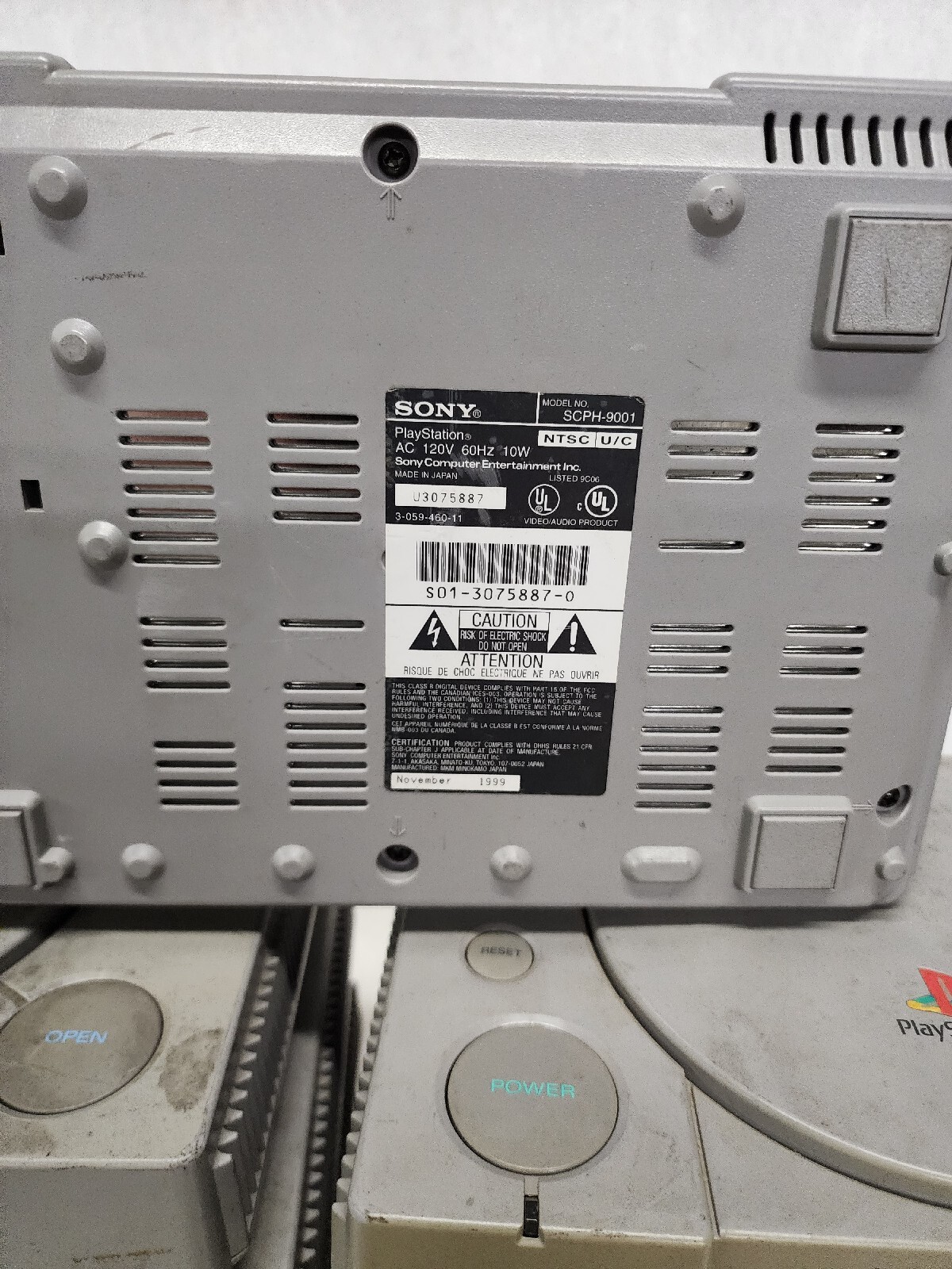 Sony PlayStation 1 PS1 Console Model SCPH-9001 / Untested for Parts or Repairs