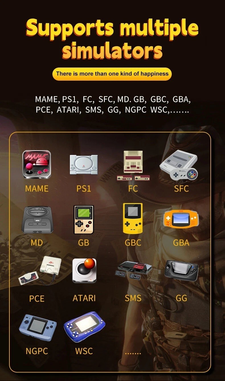SF3000 Retro Game Handheld Console IPS Player Emulator 4.5 Inch With 20000 Games