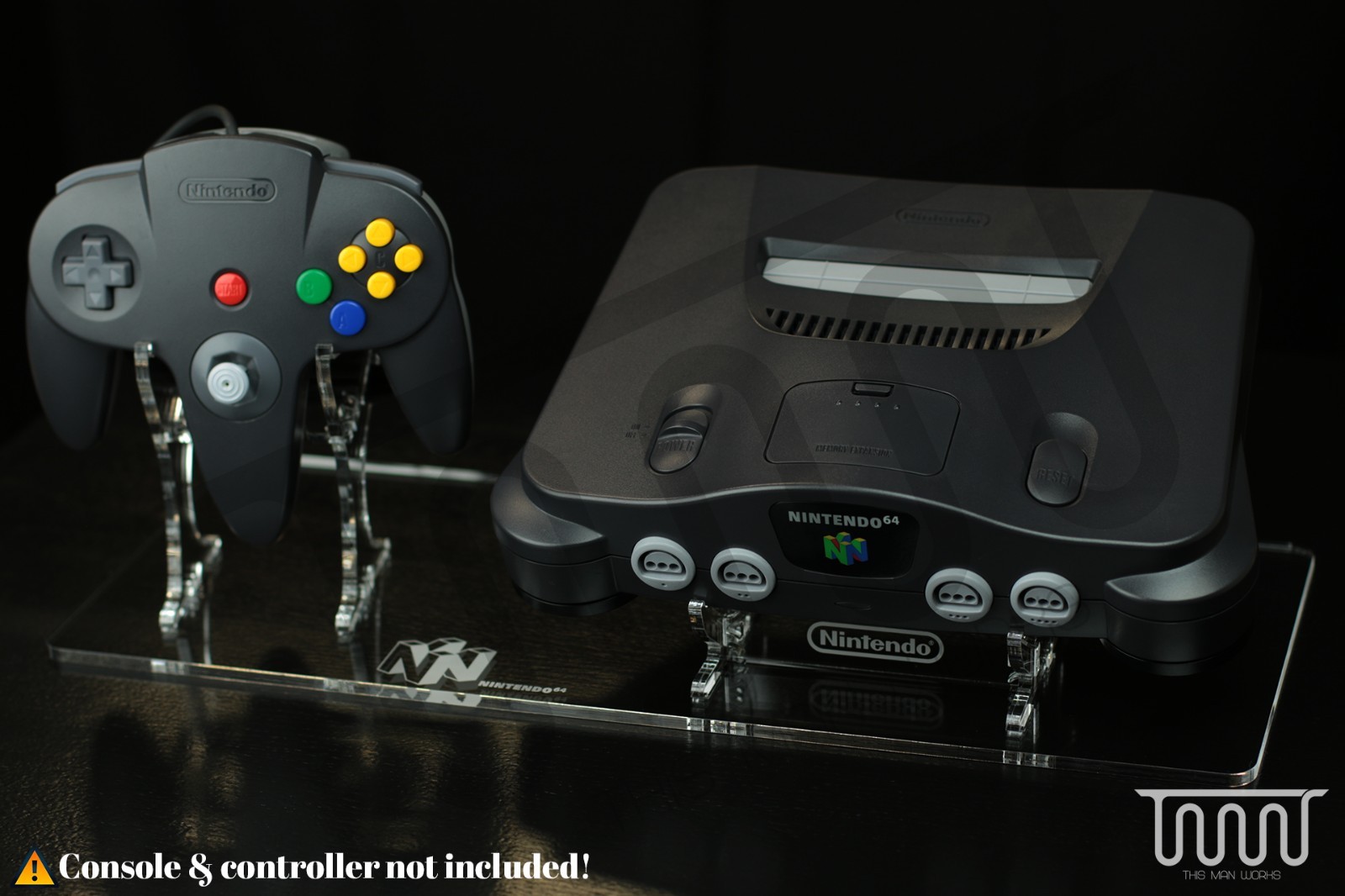 Acrylic Display Stand for Nintendo 64 Console + Controller