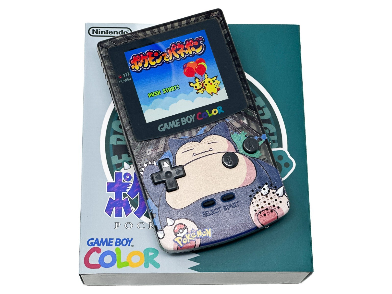 Nintendo Game Boy Color GBC Q5 XL Backlit IPS LCD Pokemon UV SNORLAX System
