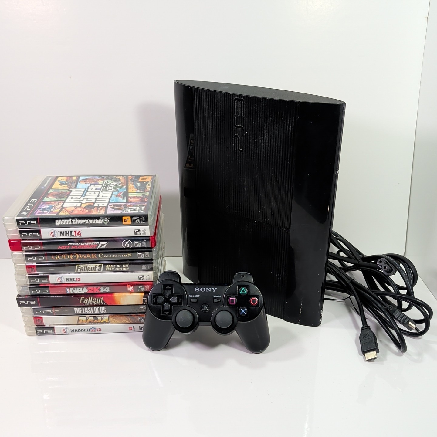 Sony PlayStation 3 Super Slim PS3 12GB Black Console Gaming System CECH-4003A