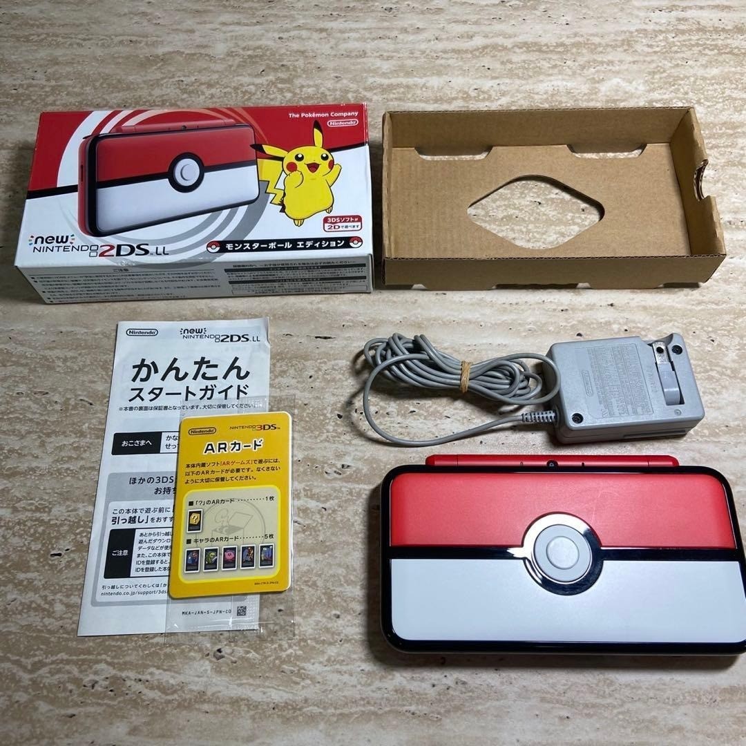 Nintendo New 2DS LL Pokemon Poke Ball Edition Console Complete Tested JP 6471