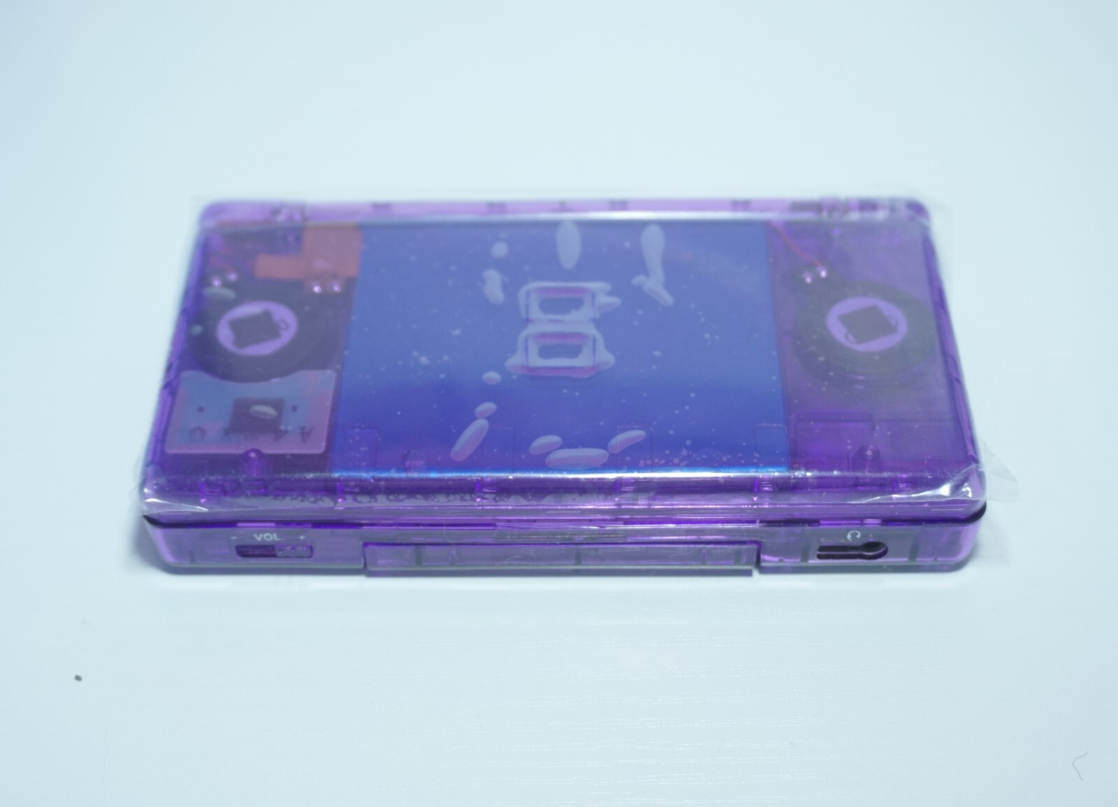 Nintendo DS Lite Transparent Clear Purple Handheld System with Charger