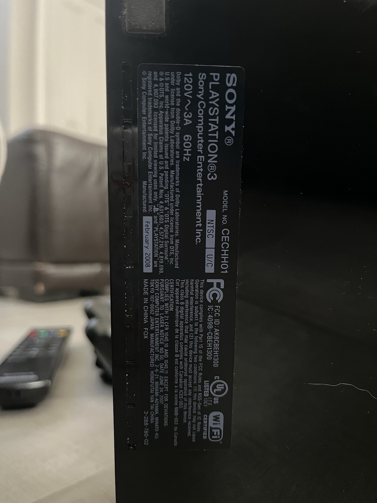 Sony PlayStation 3 Black Fat Includes 2 Controllers, Remote, And Cords- Tested