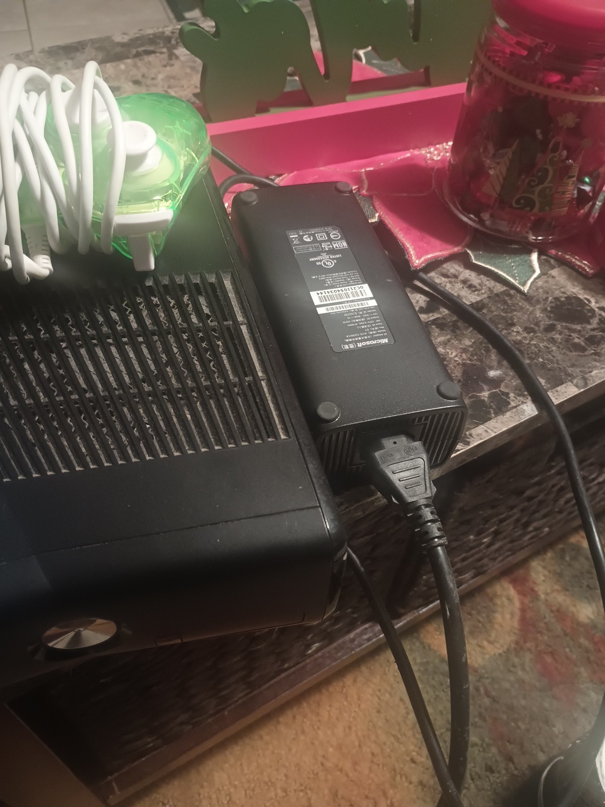 Microsoft Xbox 360 60GB Black Console w/3 Controllers & Cable
