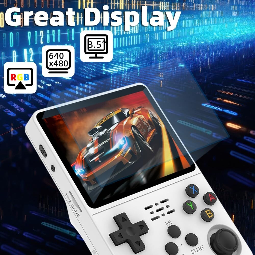 Console, Retro Gaming 3.5-inch Screen, Built-in Rechargeable Battery, Portable