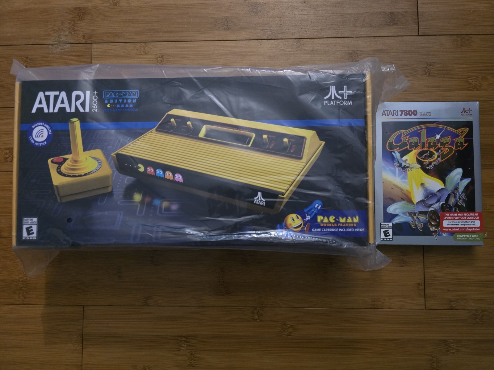 2025 Atari 2600+ PAC-MAN Edition Console Wireless Joystick Yellow +Galaga