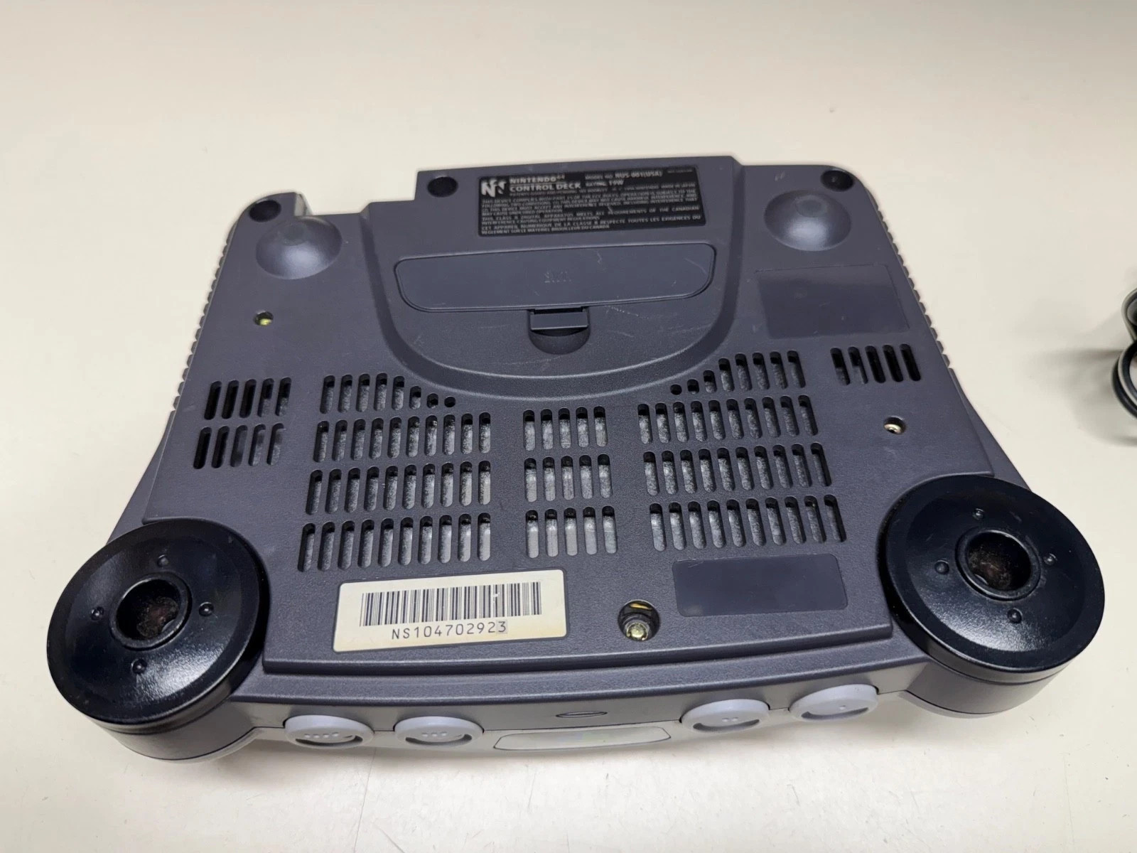 NINTENDO 64 N64 CONSOLE SYSTEM W/ CONTROLLER & CABLES WORKING NUS-001