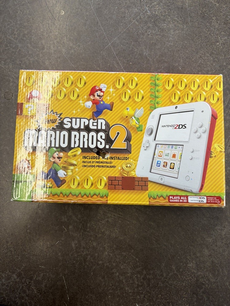 NINTENDO 2DS SUPER MARIO BRO 2 CONSOLE BUNDLE -SCARLET RED
