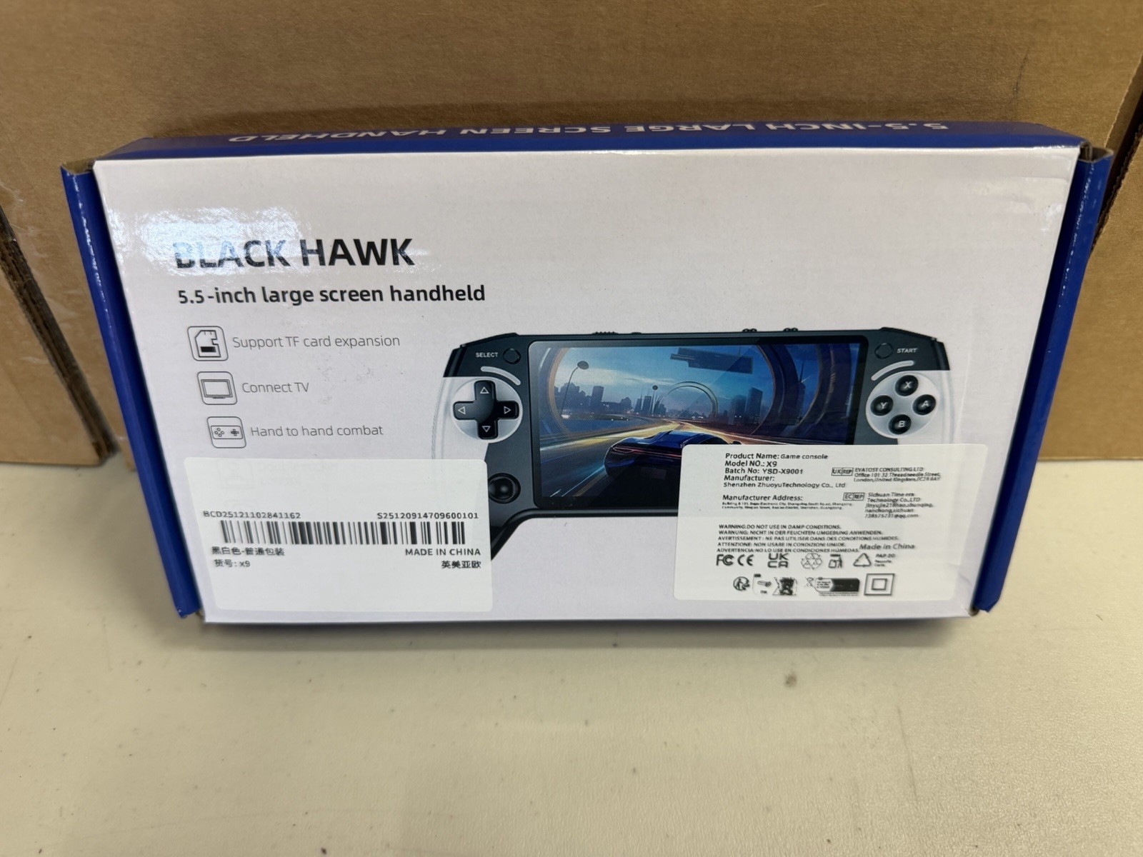 Black Hawk X9 5.5in Large Screen Handheld Game Console w/ TV Connectivity