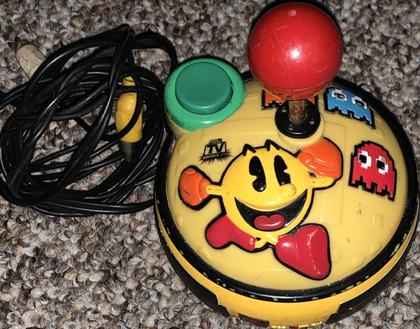 Namco Pac-Man Plug & Play Yellow Joystick Home Console Composite RCA TV Games