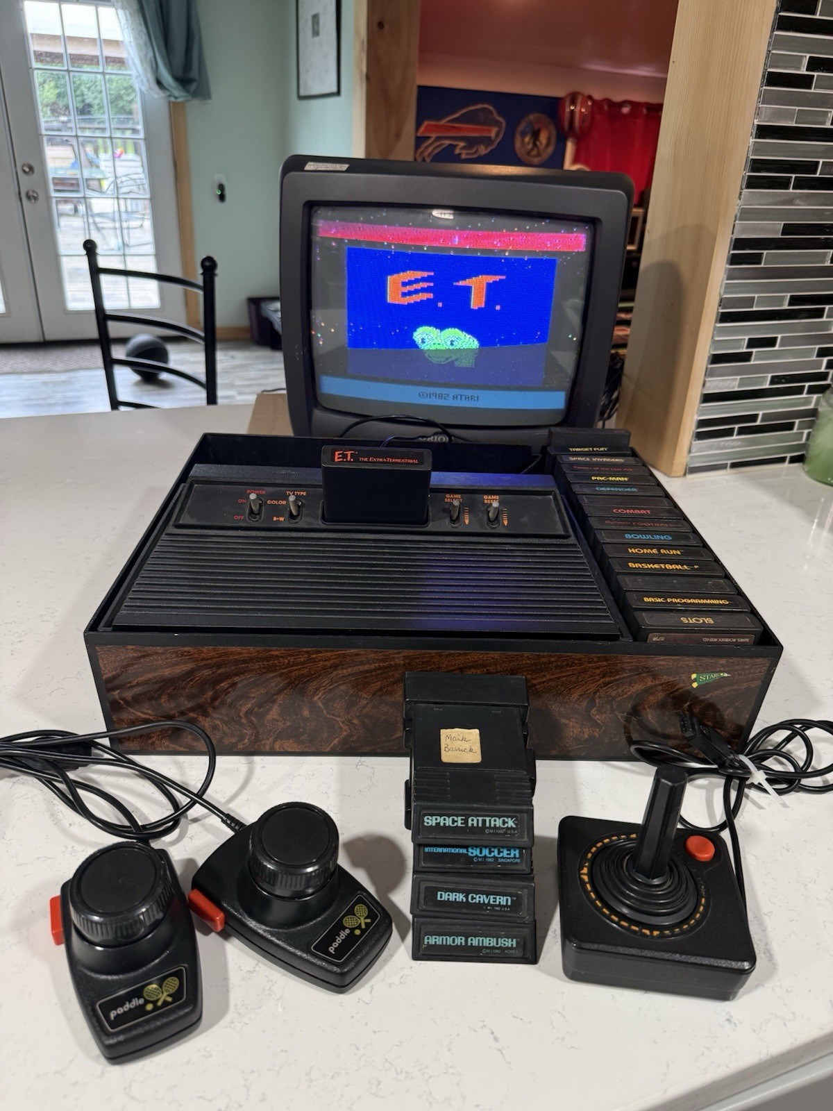 Atari 2600 Vader Console Tested Working W Case Joystick Paddles 19 Games