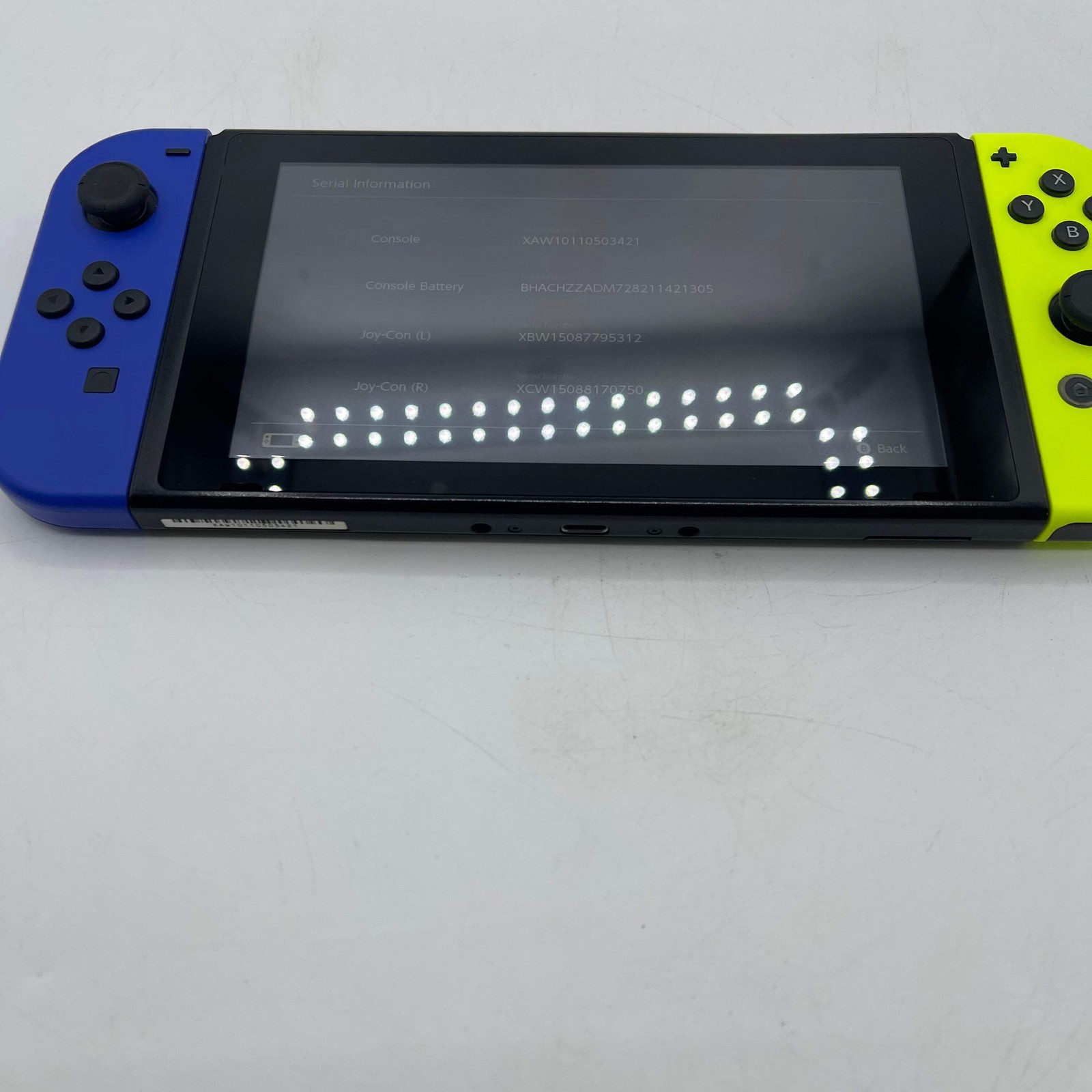 Nintendo Switch v1 Console Gaming System HAC-001 Blue/Neon Yellow