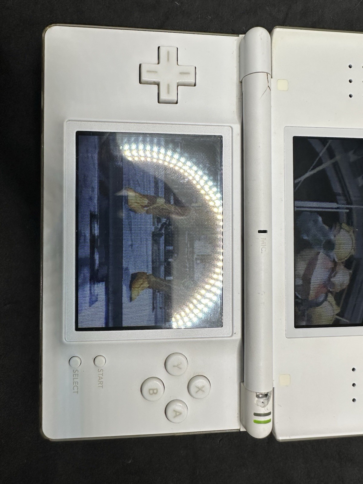 🔥 Nintendo DS Lite Polar White Complete in Box CIB Tested Works Hinge Damage