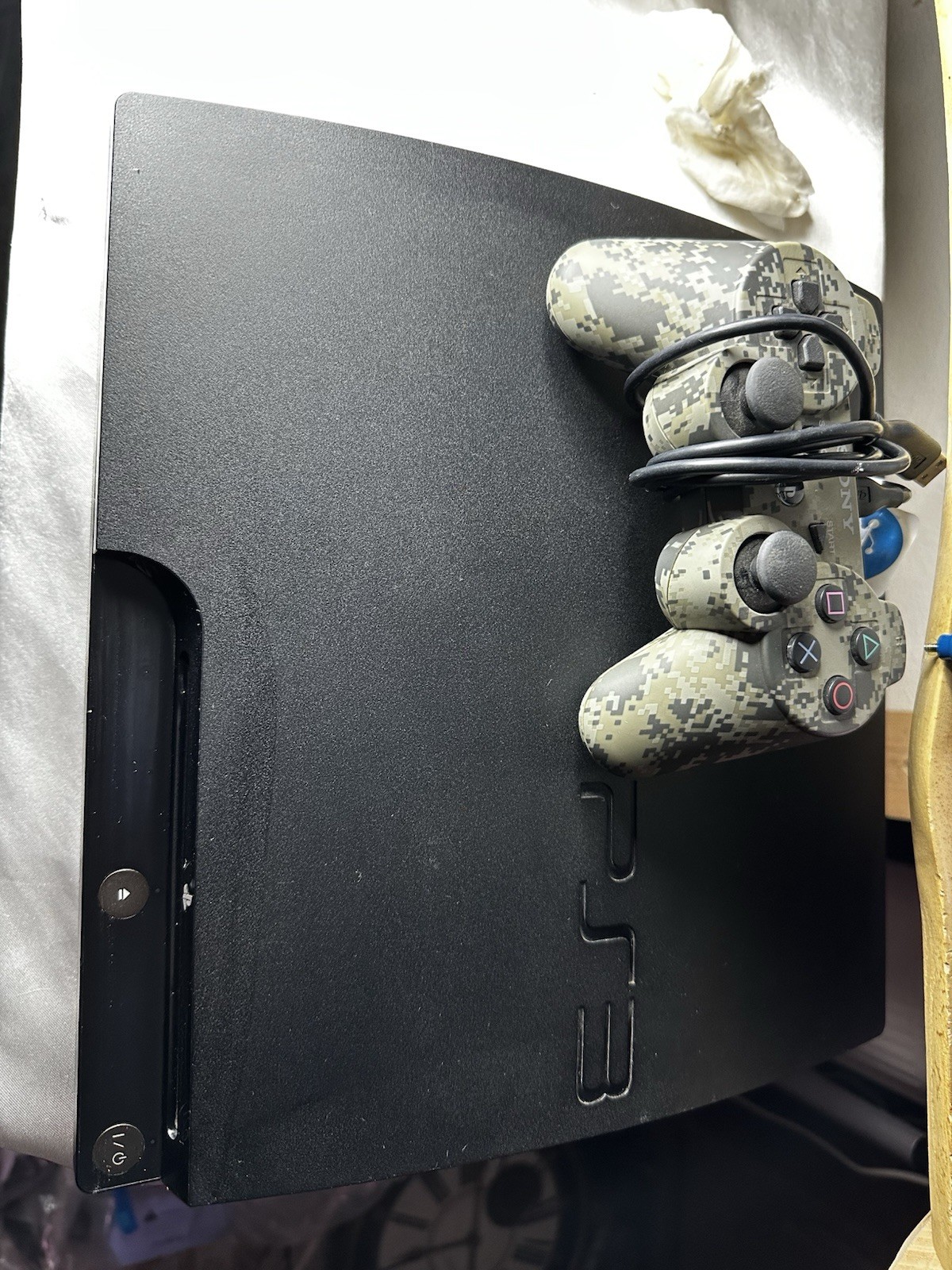 Sony PlayStation 3 CECH-2001A 120GB Black Console-game-power Cord-remote-Tested