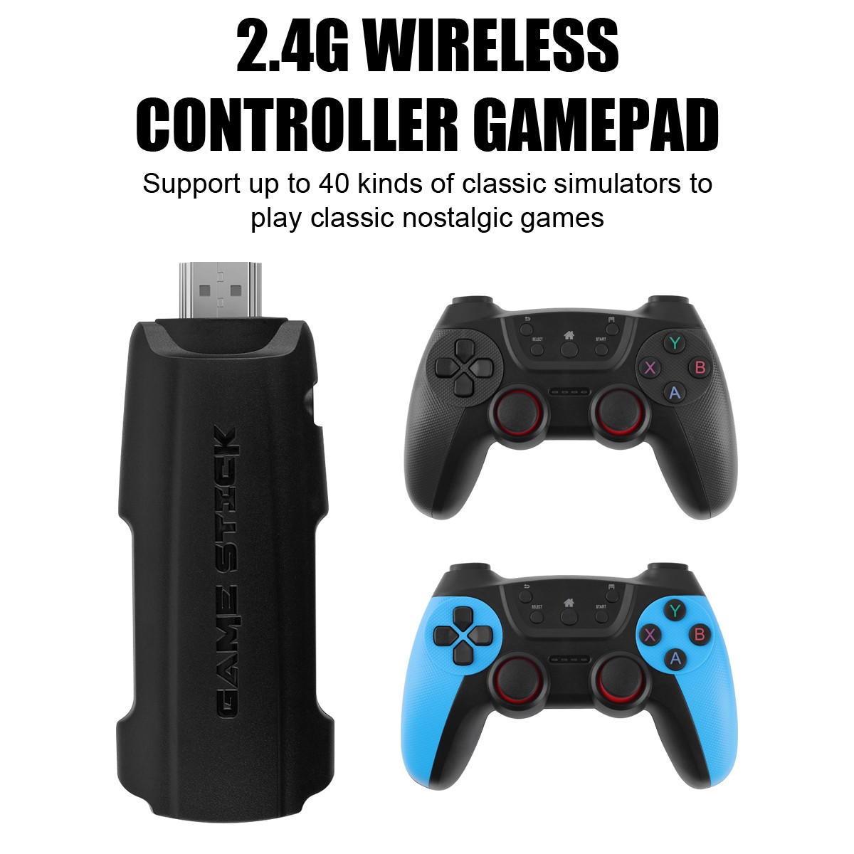 Video Game Console Retro 40000+ Games TV Stick 4K HDMI &2 Wireless Controller