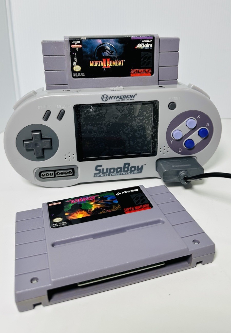 Hyperkin SupaBoy Portable Pocket SNES Console Controller And Games