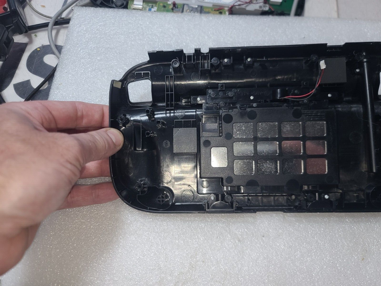 Nintendo Wii U Black Gamepad EMPTY Back Cover ONLY-Just OK Cosmetic-READ ALL