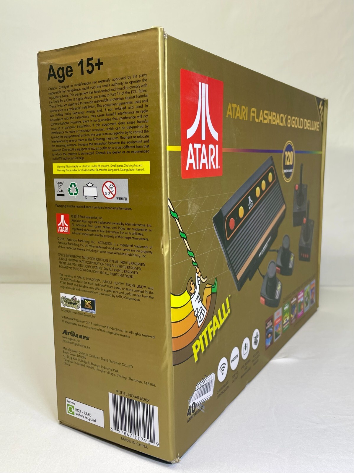 Atari Flashback 8 Gold Deluxe HDMI Retro Console 120 Games 2 Controllers + More
