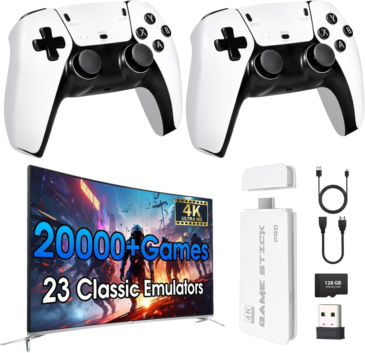 “2025New Wireless Retro Game Console 23 Simulators and over 20,000 Games 2.4G wi