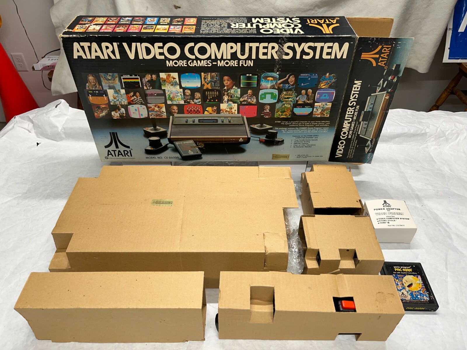NOS 1982 ATARI VCS CX2600A 4 Switch Console System NEW Original Package OPEN BOX