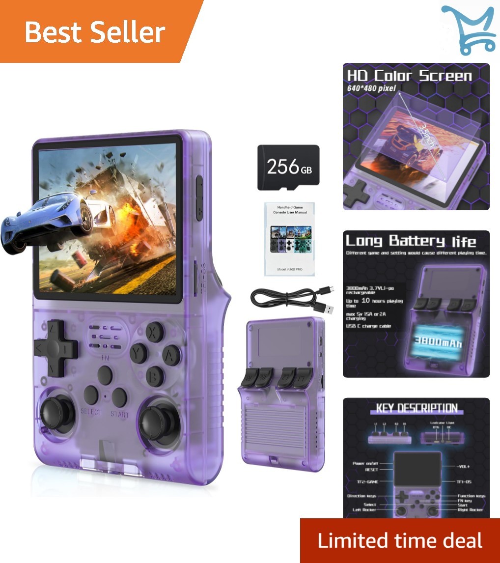 Portable Handheld Game Console 3.5 Inch IPS Screen 256G Memory Retro Arcade