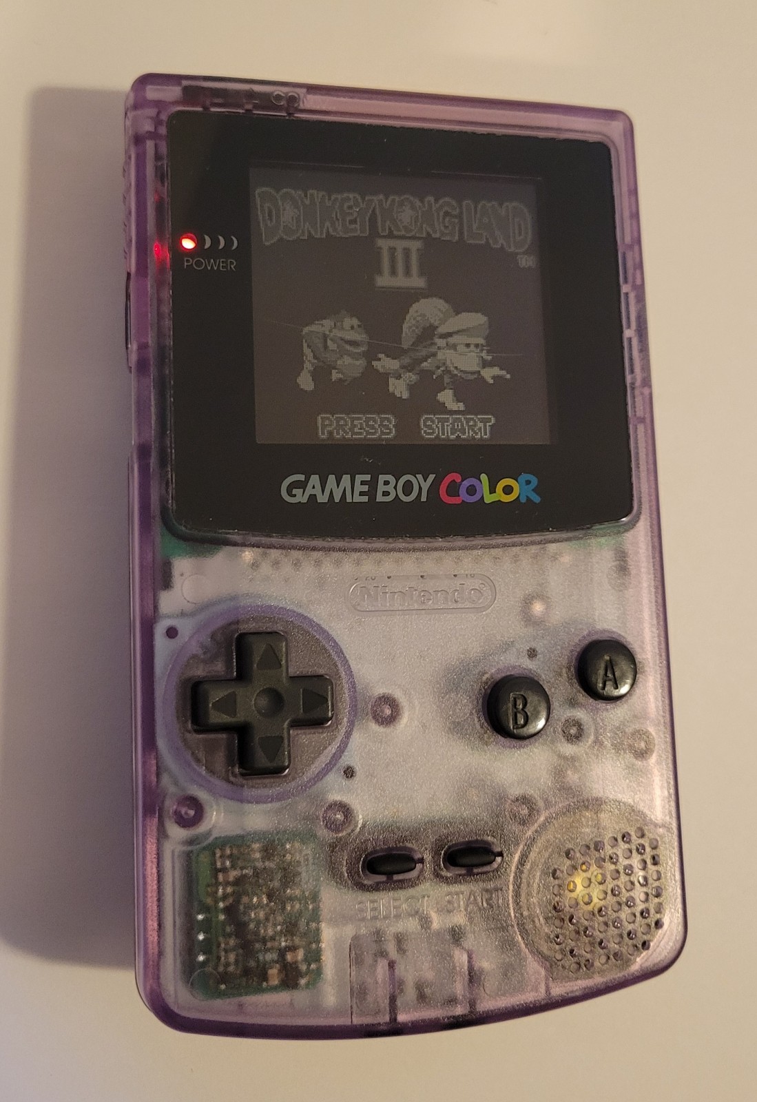 Nintendo Game Boy Color Console Atomic Purple CGB-001- Tested Working- Low Sound