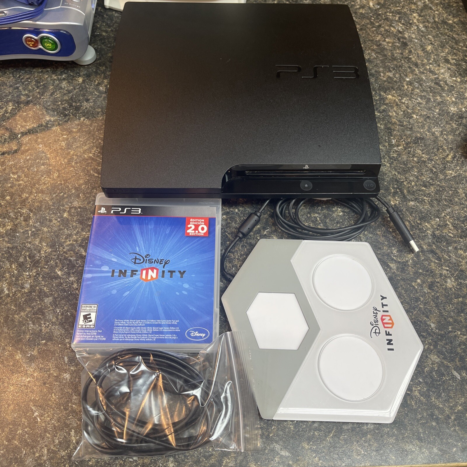 Playstation 3 Slim 150 Gb Console Tested W/ Disney Infiniti 2.0 And Pad Controll