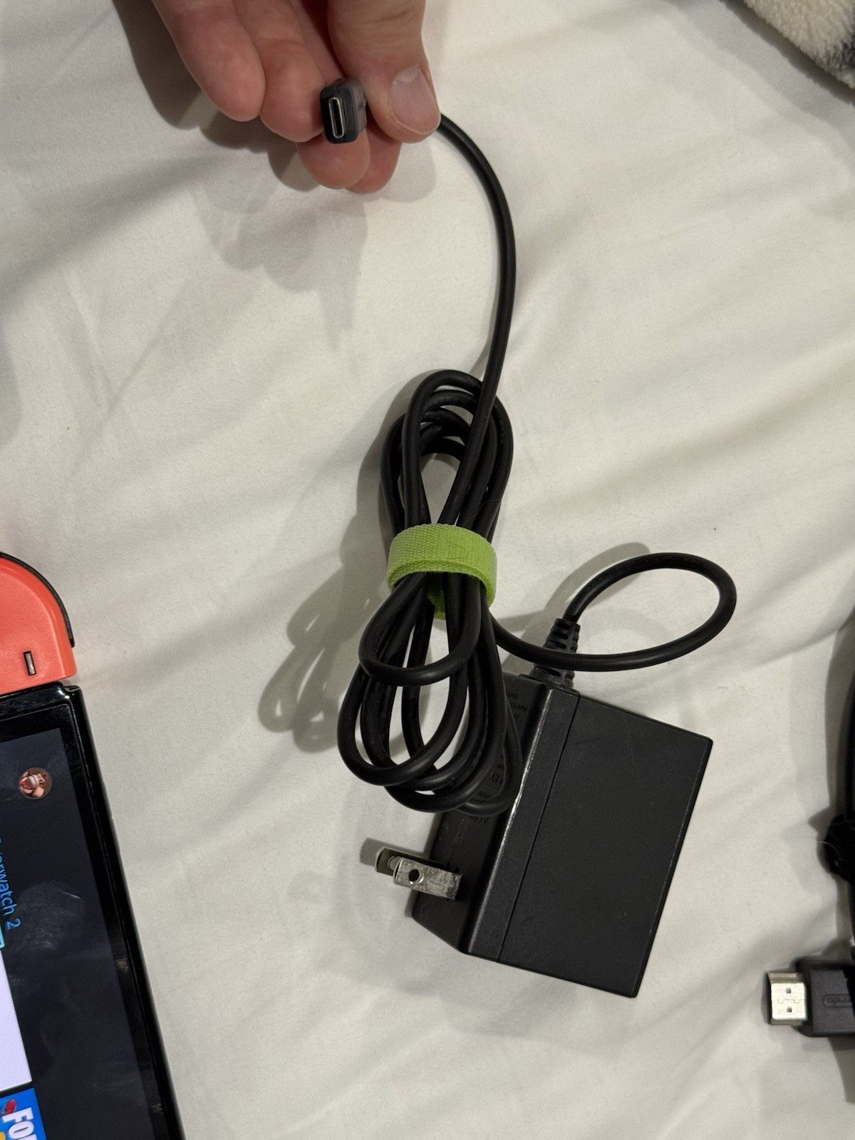 Nintendo switch OLED With Carrying Case Red Joy Con Carrying Case Dock & Cables