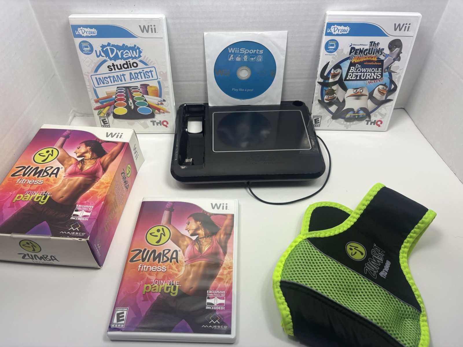 Nintendo Wii Mini Game Console Red Black RVL-201 Wii Sports Bundle | Tested