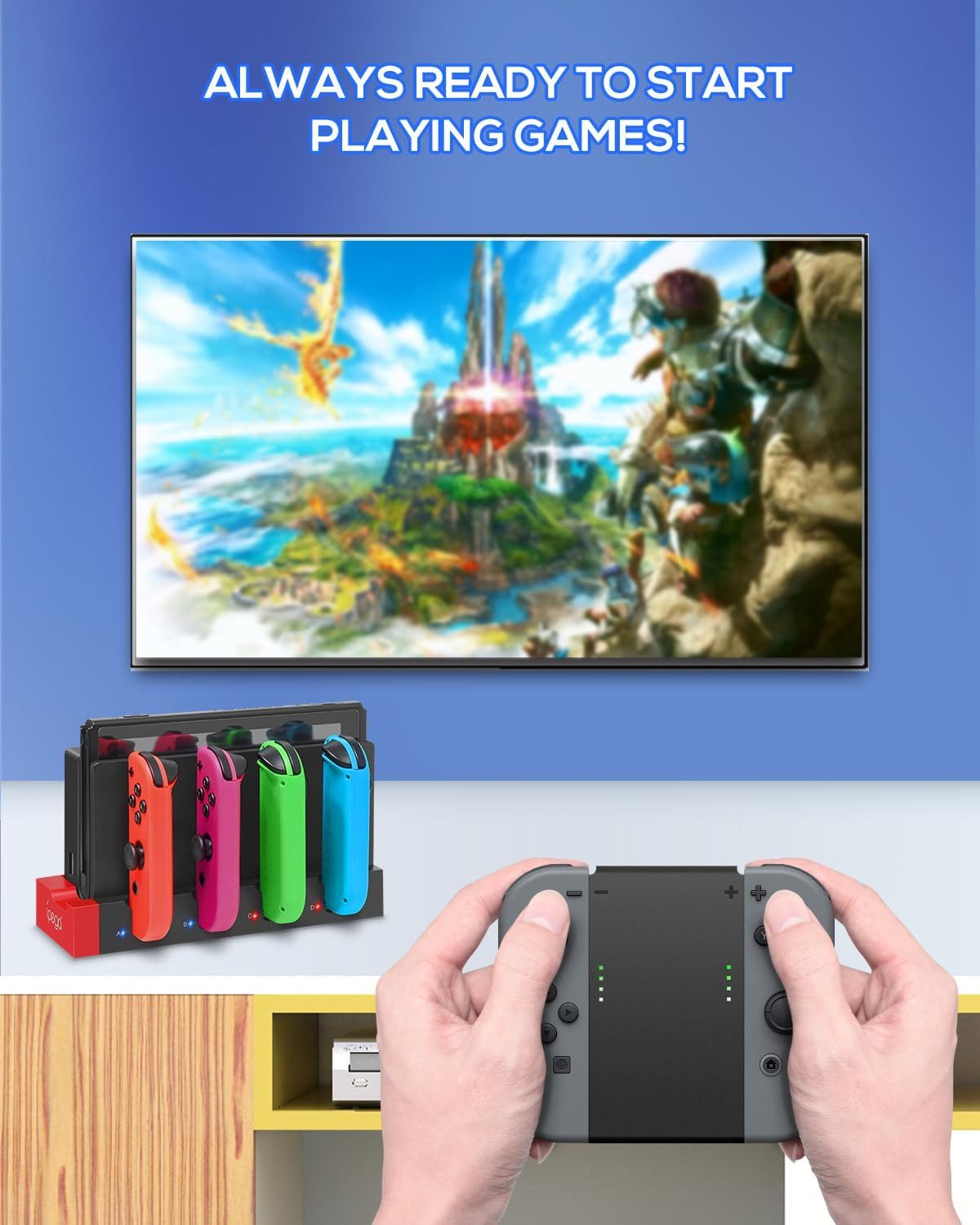 Switch 1 & Switch OLED Controller Charger Dock, Charging Dock for Switch OLED,