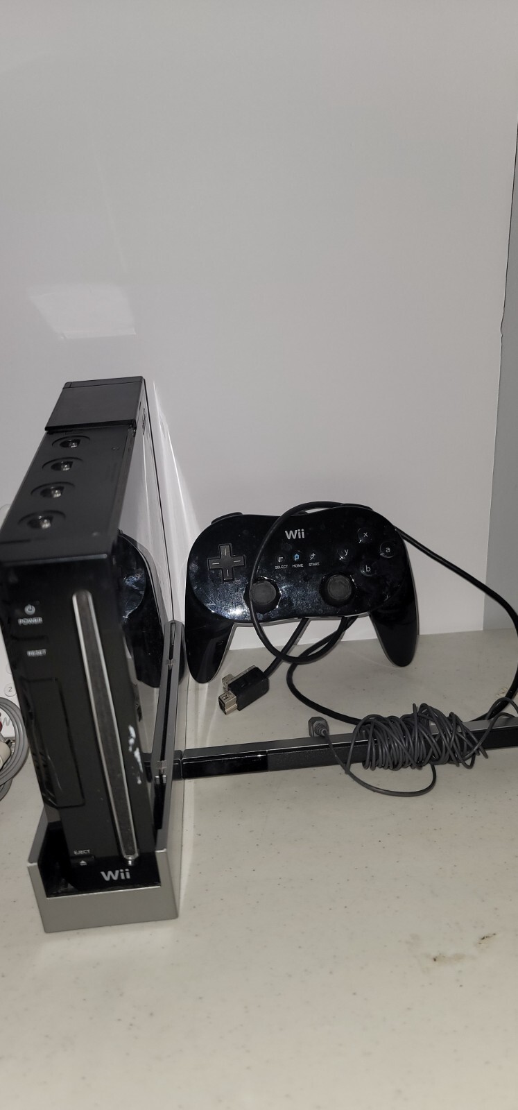 Nintendo Wii Black Console Set With Wii Controller-TESTED