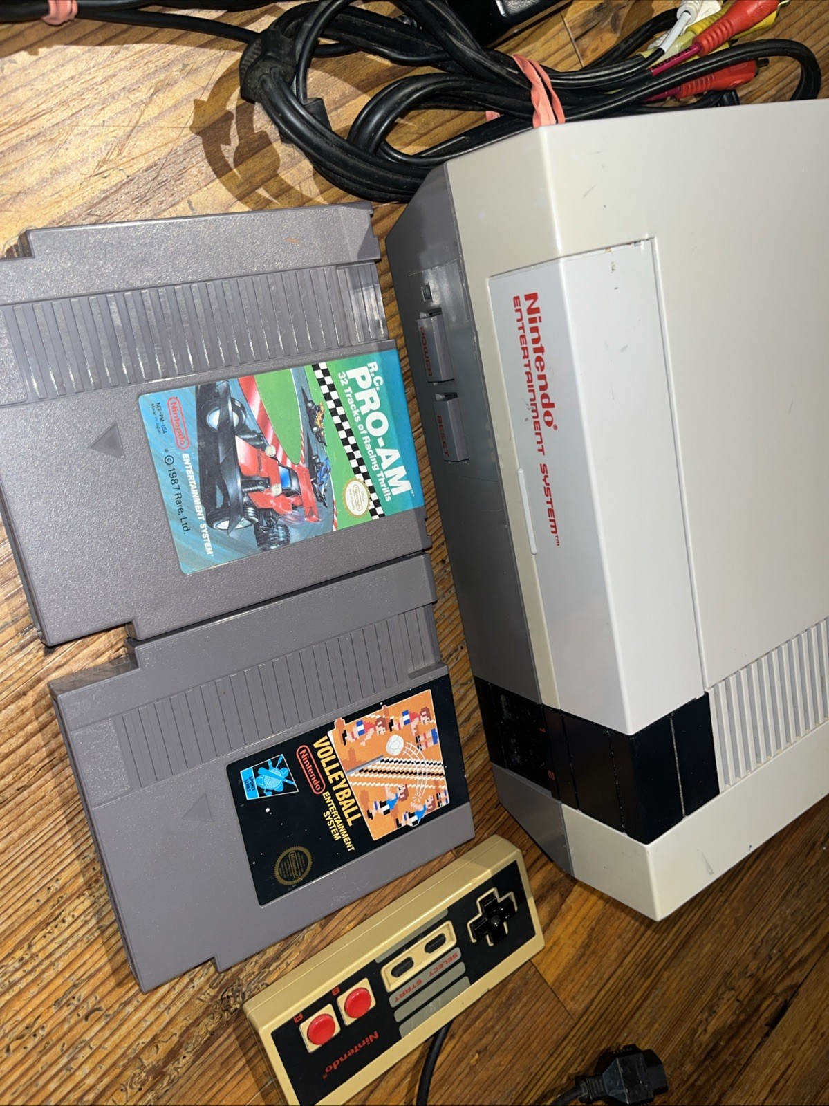 Nintendo NES System Bundle – Oem Power Cord + Authentic Games – Tested – VIDEO