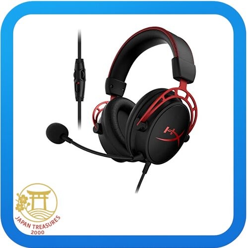 HyperX Cloud Alpha Gaming Headset with In-Line Volume Control Box Red