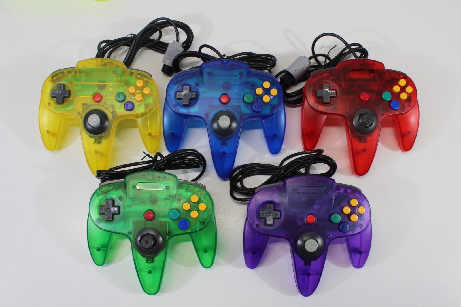 Nintendo 64 Clear Console Controller AC AV/HDMI Bundle N64 Plays US Japan Game