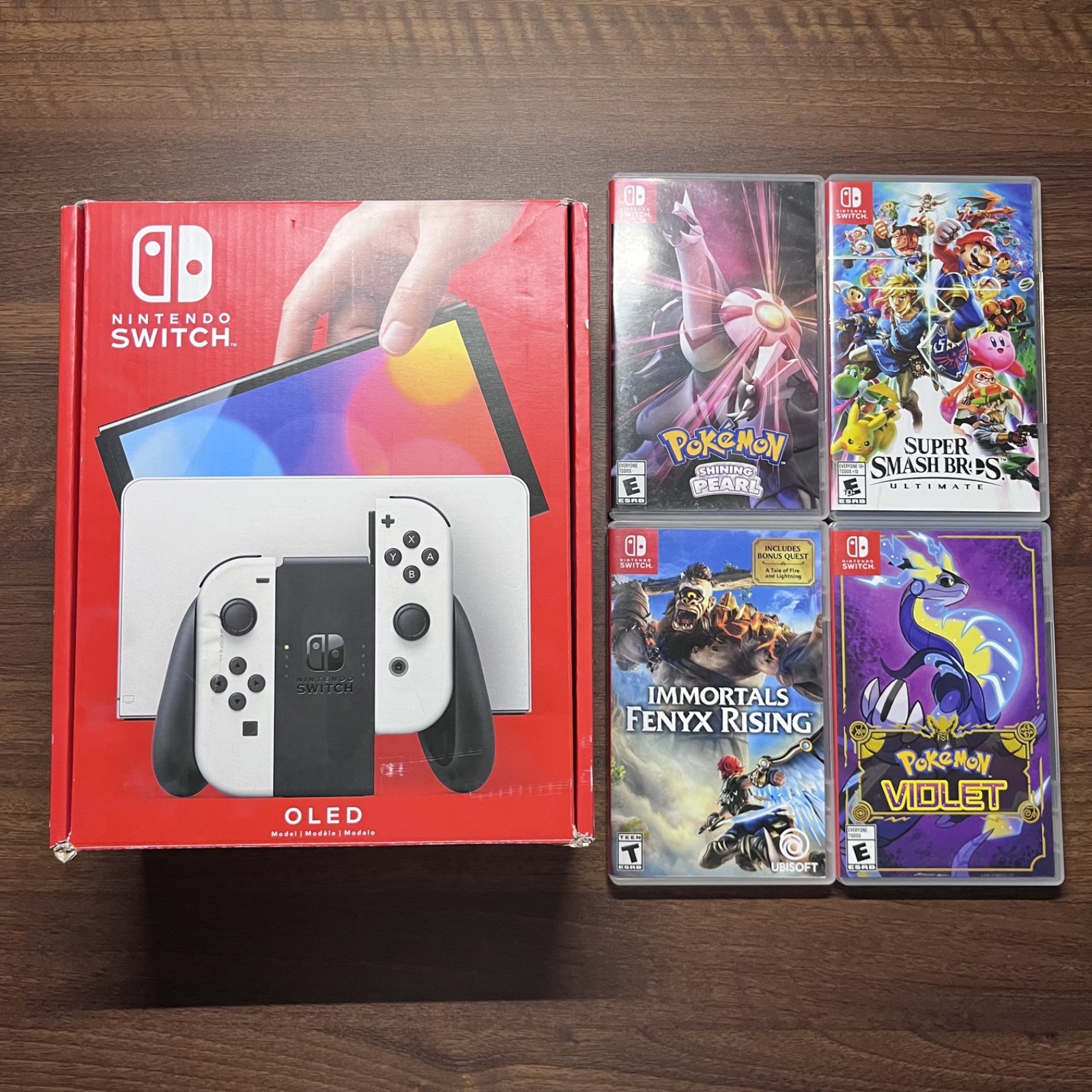 Nintendo Switch OLED Bundle Console with Joy-Con, Dock, & Games READ DESCRIPTION