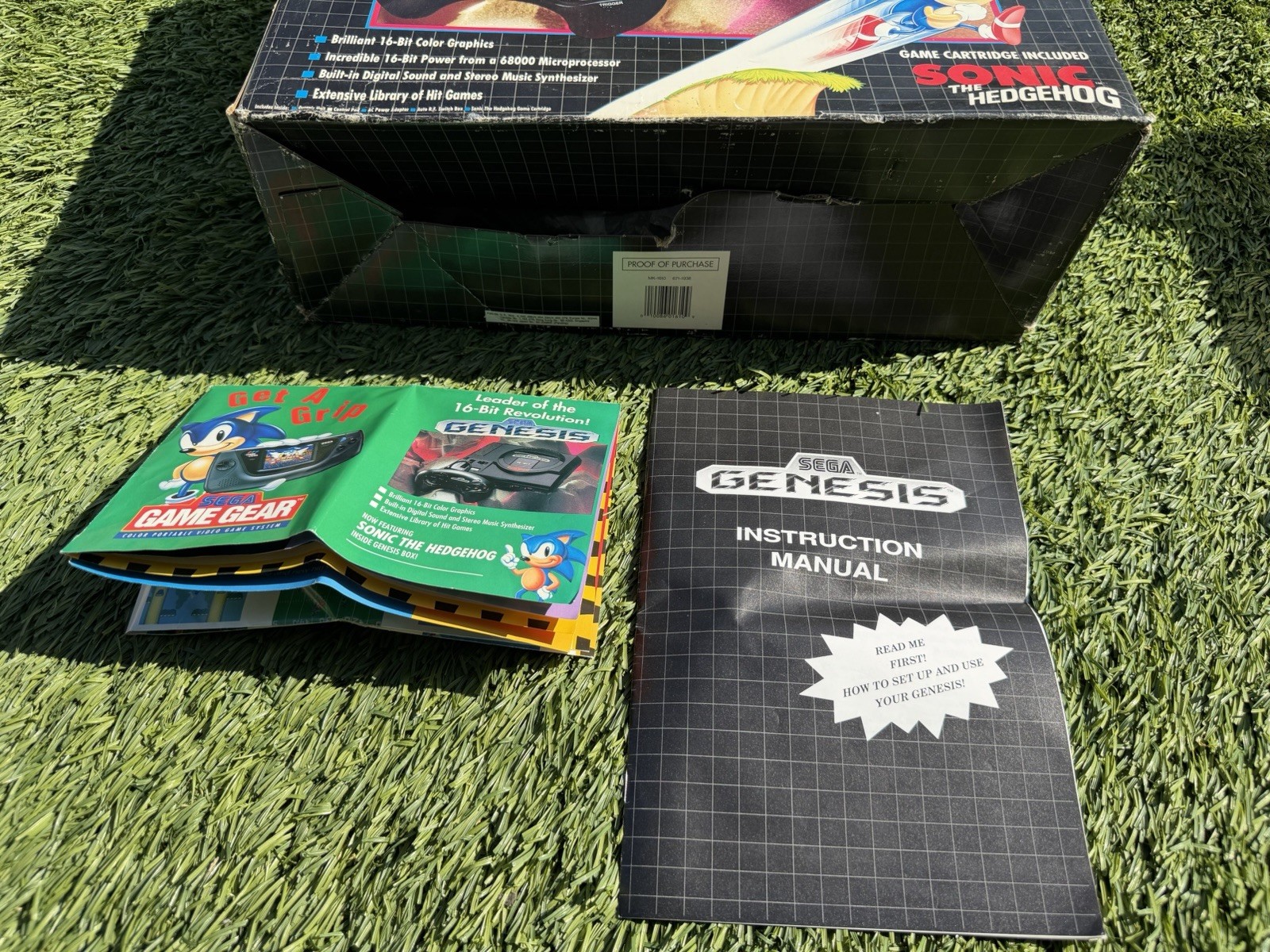 Sega Genesis Console Model 1601 Sonic The Hedgehog Bundle System Completed Boxed