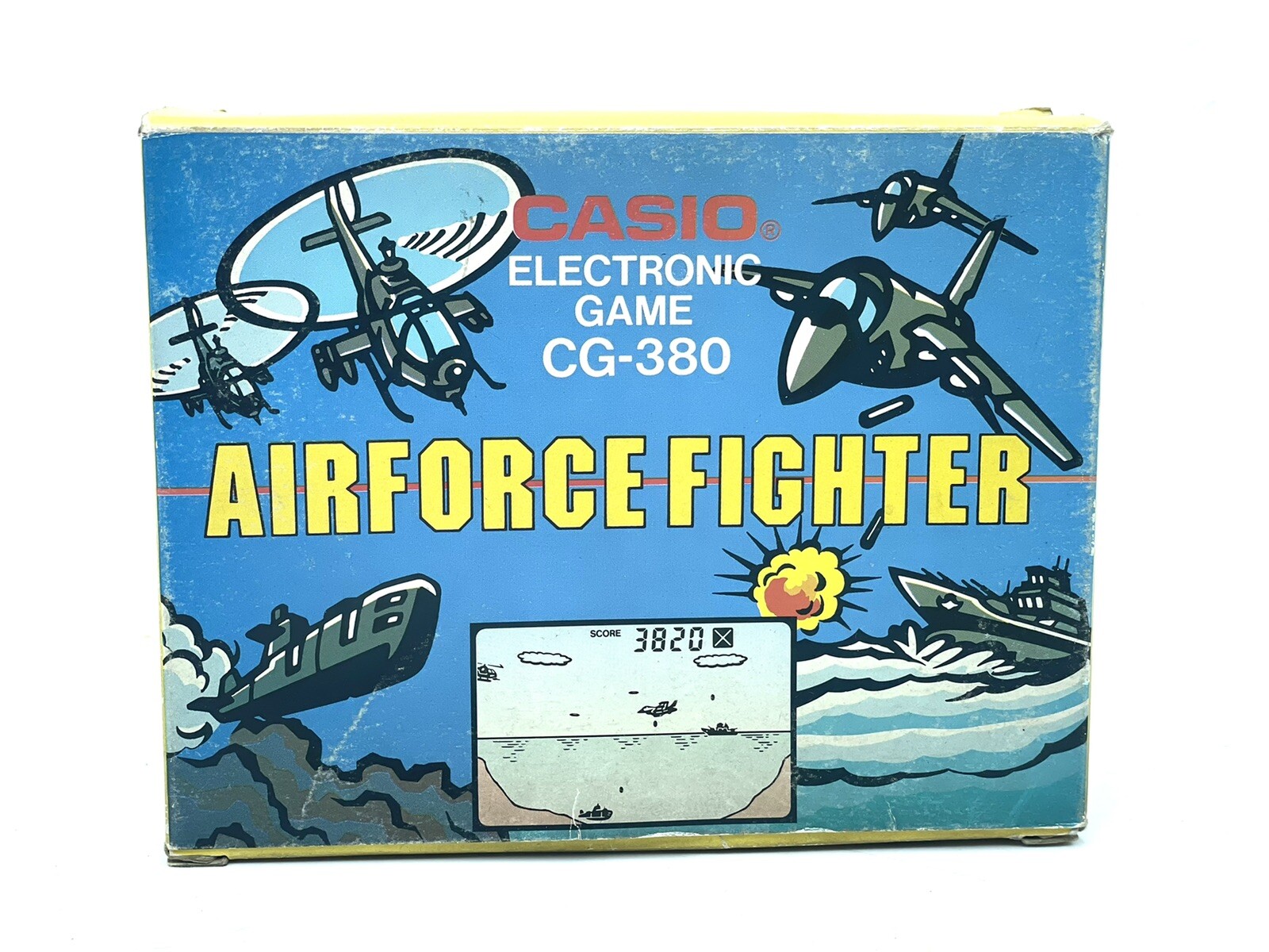 1987#CASIO CG 380 AIR FORCE FIGHTER HANDHELD GAME WATCH NEW OLD STOCK#NIB CT