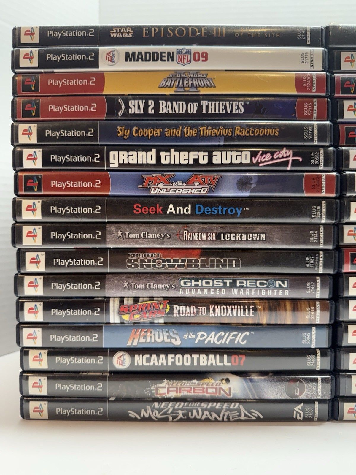 Sony PlayStation 2 PS2 Console Bundle w/ 32 Games Controller Memory Card OEM